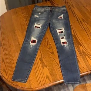 Judy Blue buffalo plaid skinny jean